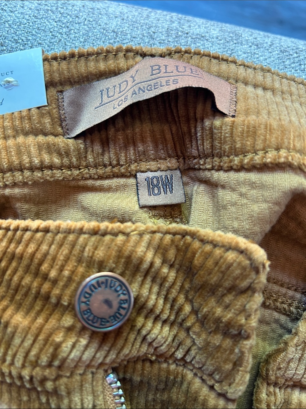 Judy Blue Camel Corduroy Pants - Picture 5 of 5